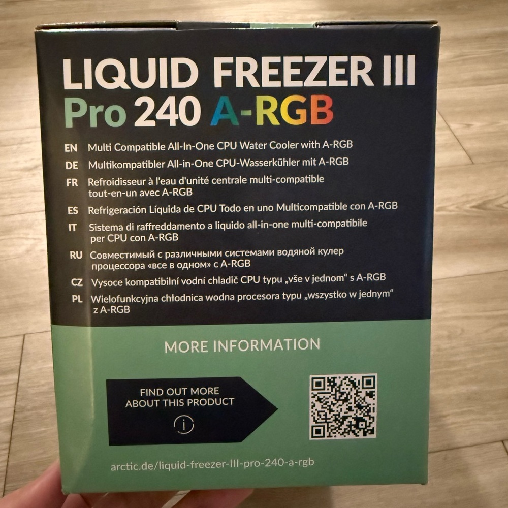 Arctic Liquid Freezer III Pro 240 A-RGB CPU Cooler - Black - Picture 5 of 15